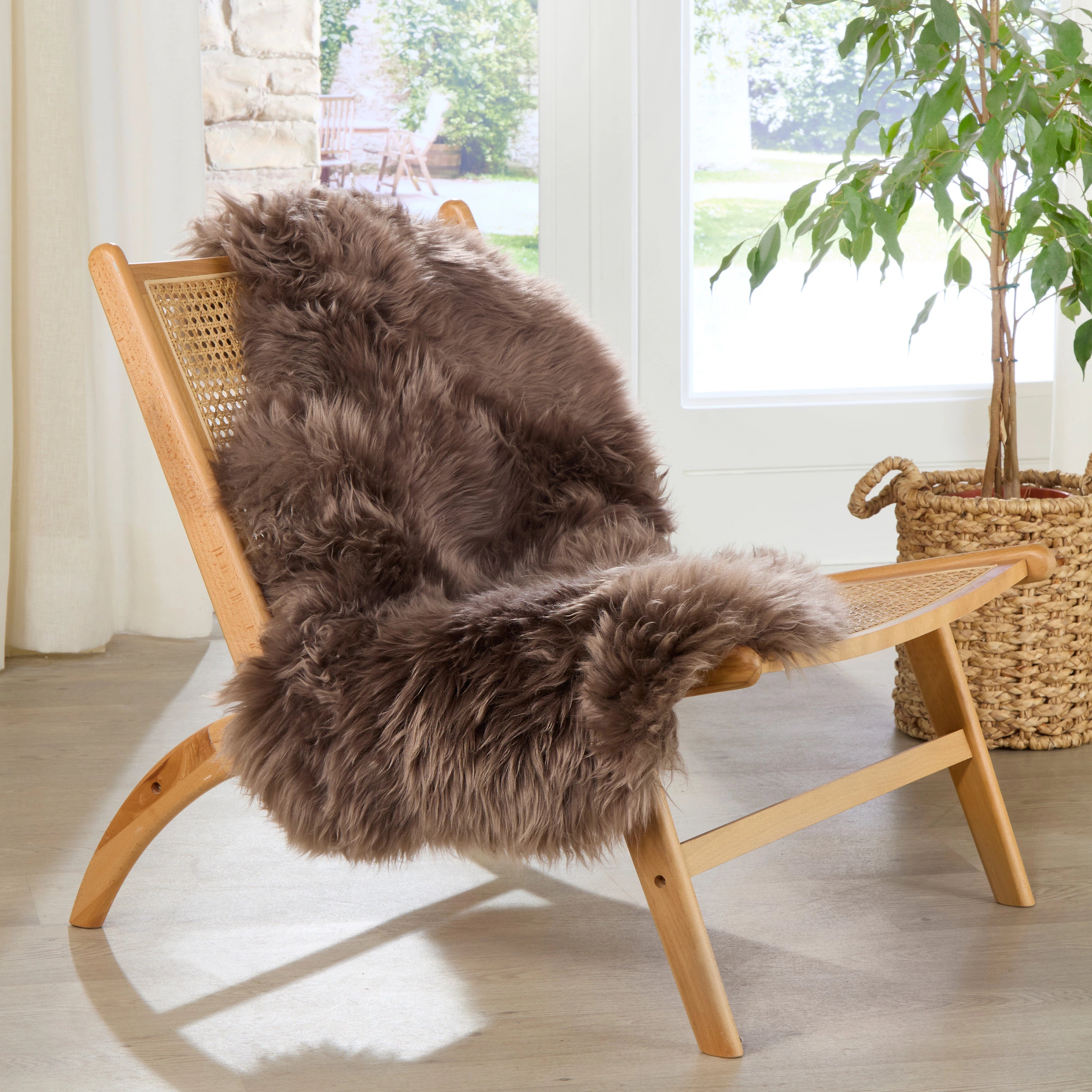 Premium Taupe Sheepskin Rug